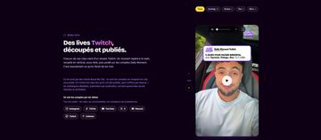 La section résultats du site : les couvertures d’événement avec leur nombre de vues et de clips, et la mention de non-affiliation.